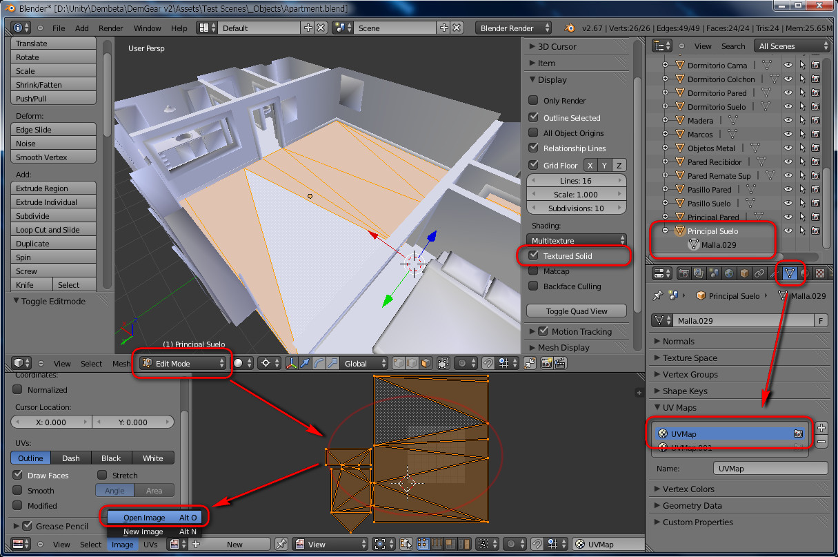 Materials and textures from Blender to Unity 3D | Edy's Projects