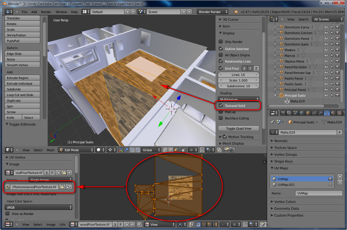 Materials and textures from Blender to Unity 3D